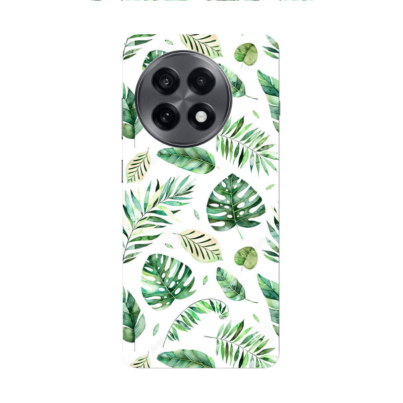 Oneplus 13 5G Green laves 2 Transparent Silicone TPU Θήκη